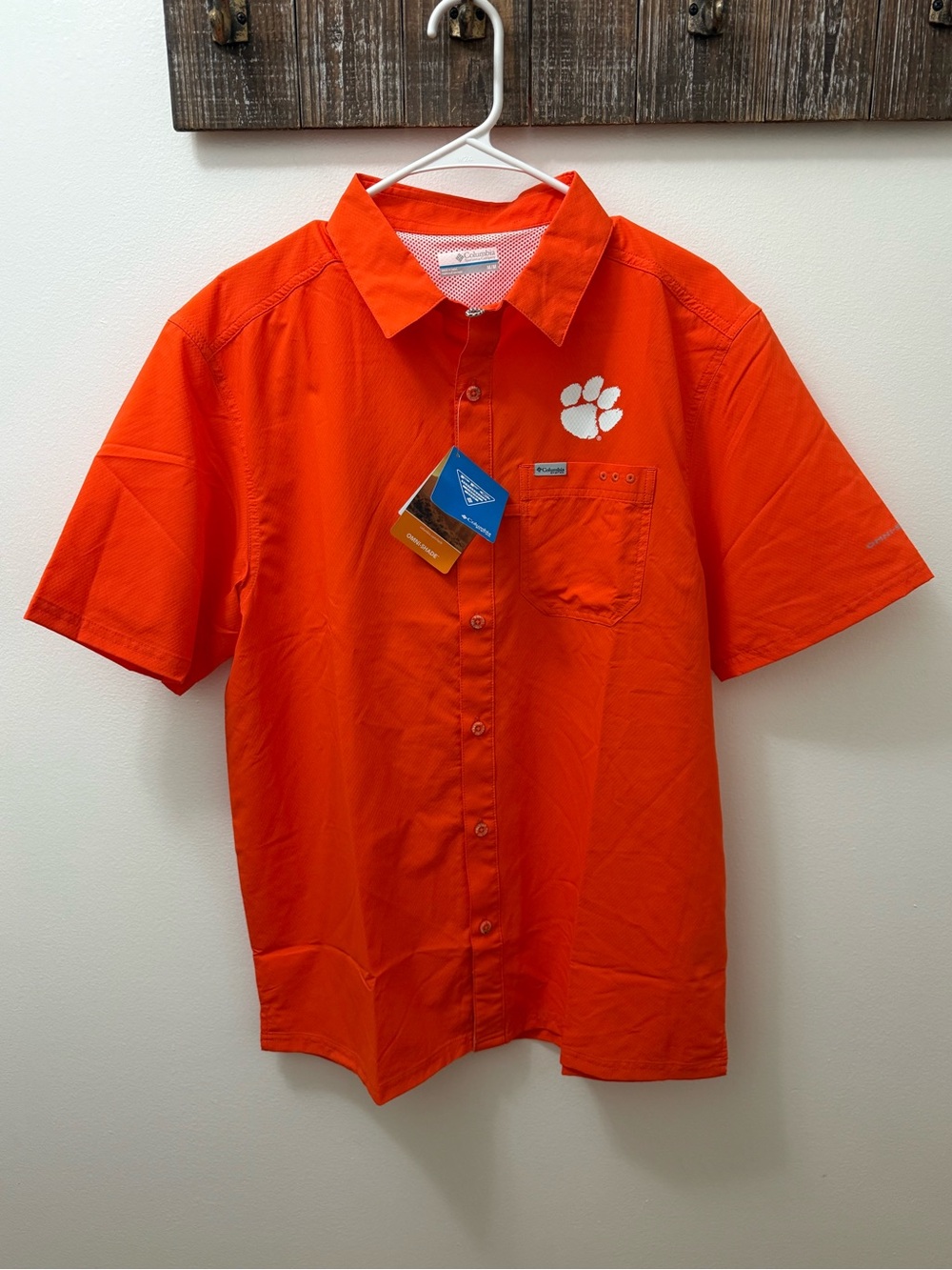 Columbia Clemson Orange Short-Sleeve Performance Shirt NWT